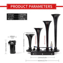 4 Trumpet Air Horn Kit with Compressor for Trucks