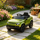 Green 12V Electric Ride-On Car for Kids with Remote Control, Lights, and Music