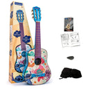 Disney Stitch Wooden Acoustic Guitar for Kids - 6 Nylon Strings, 78 cm