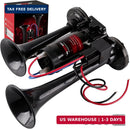 150dB Super Loud Train Horn for Cars and Trucks - All-in-One 12V Air Horn System