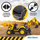 12V Kids Construction Backhoe Excavator with MP3 Functionality
