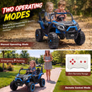 Blue 24V Dual Seat Ride-On Truck for Older Kids with Remote Control
