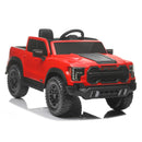 Red 12V Ride-On Car for Kids with Remote Control and 4-Wheel Shock Absorption, Ideal for Ages 3-6