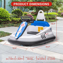360° Electric Kids Bumper Car with Full Rubber Protection and Central Control Wheel