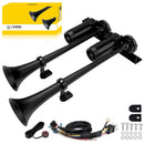 12V Dual Trumpet Train Horn Kit with Twin Air Compressors