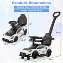 Maserati Licensed 3-in-1 Push and Ride Car for Kids