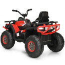 12V Electric Red ATV Quad for Kids with MP3 Player and LED Lights