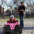 Electric Pink Racing Truck for Kids with Remote Control, MP3 Player, and Lights