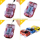 Glow in the Dark Racing Car Set with 5 Flashing LED Lights!