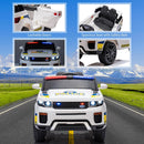Remote Control 12V Electric Police Car Ride-On Toy with LED Lights and Music