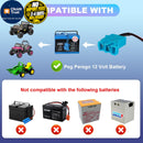 CAKULA 12V Black Charger for Peg Perego Ride-On Toys