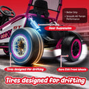 400W 24V Kids Electric Go Kart with Drift Function, Off-Road Capabilities, Roll Cage, 5-7.5 MPH