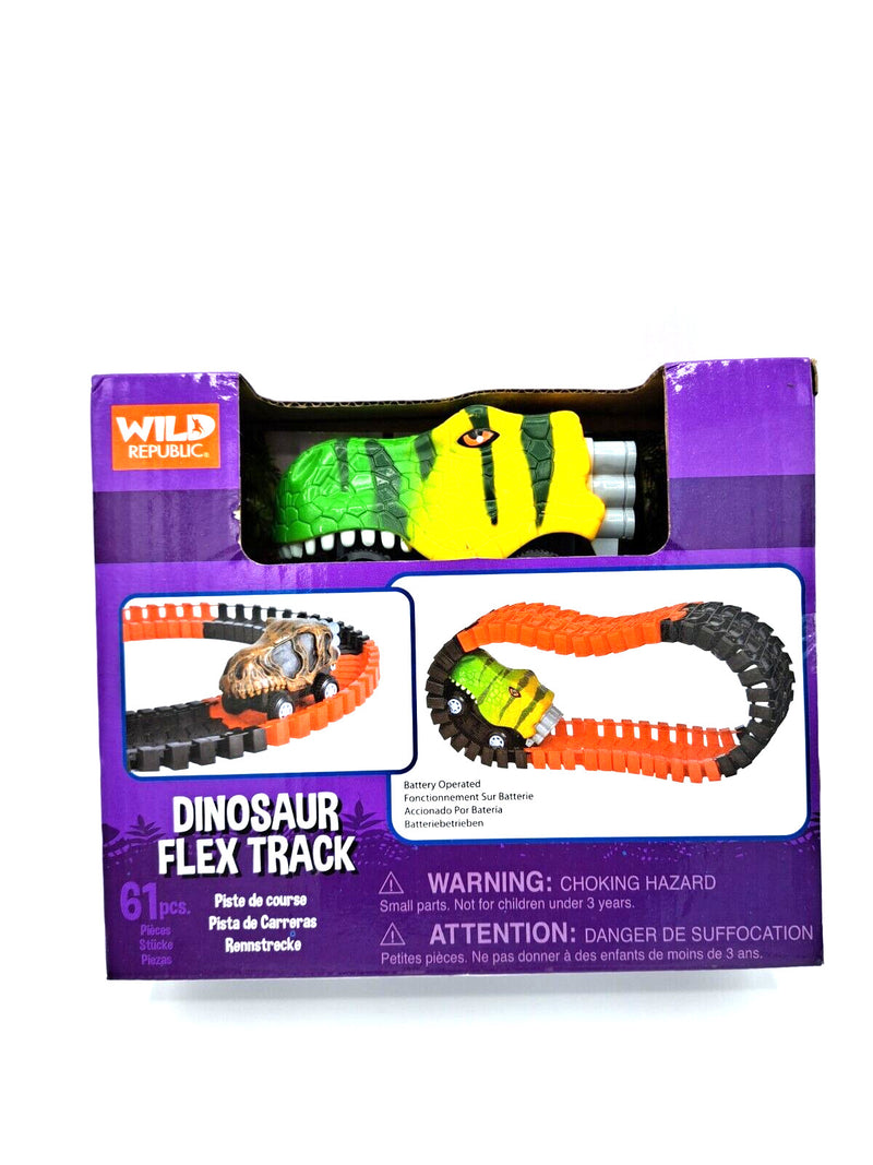 Wild Republic 61-Piece Flexible Dinosaur Track Set