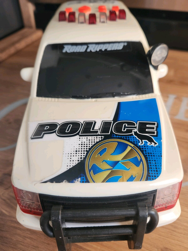 Works Road Rippers Motorized Blue Police K-9 Unit SUV Toy Car with Lights
