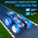 Glow-in-the-Dark Remote Control Car for Kids 6+ with Headlights and Wheel Lights - Blue