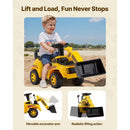 Toddler Ride-On Excavator with Under-Seat Storage Bulldozer