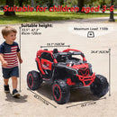 24V 400W Children's Ride-On UTV with Remote Control, 4-Wheel Suspension, Bluetooth Music, and LED Lights