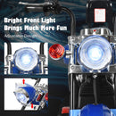 Blue 3-Wheel Chopper Motorcycle Trike for Kids with Headlight and Horn