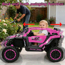 24V Electric UTV for Kids - 2-Seater Ride-On Car with Remote Control, LED Lights, and Music