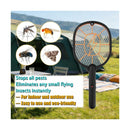 Dual Electric Fly Swatter Set in Black and Gray, Battery-Powered Bug Zapper