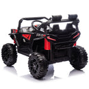 Black 24V 400W Kids UTV Ride-On Car with Parental Remote and Four-Wheel Suspension LED