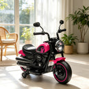 Pink 6V Electric Motorcycle for Kids with Training Wheels