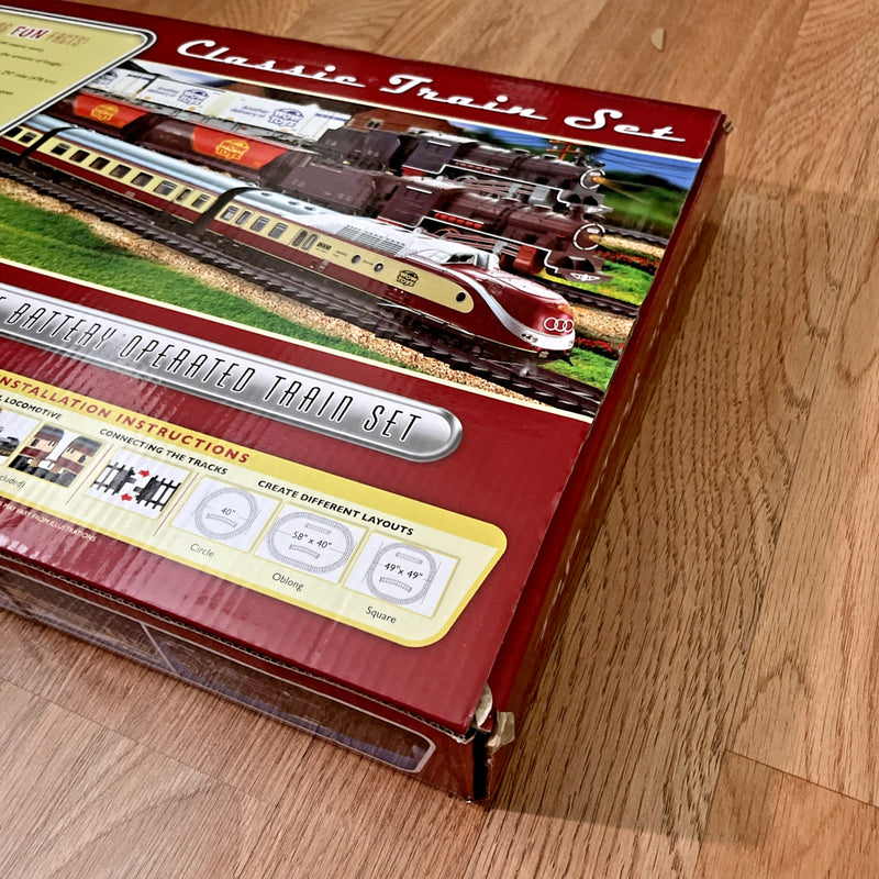 20-Piece Classic Train Set with Over 14 ft of Track