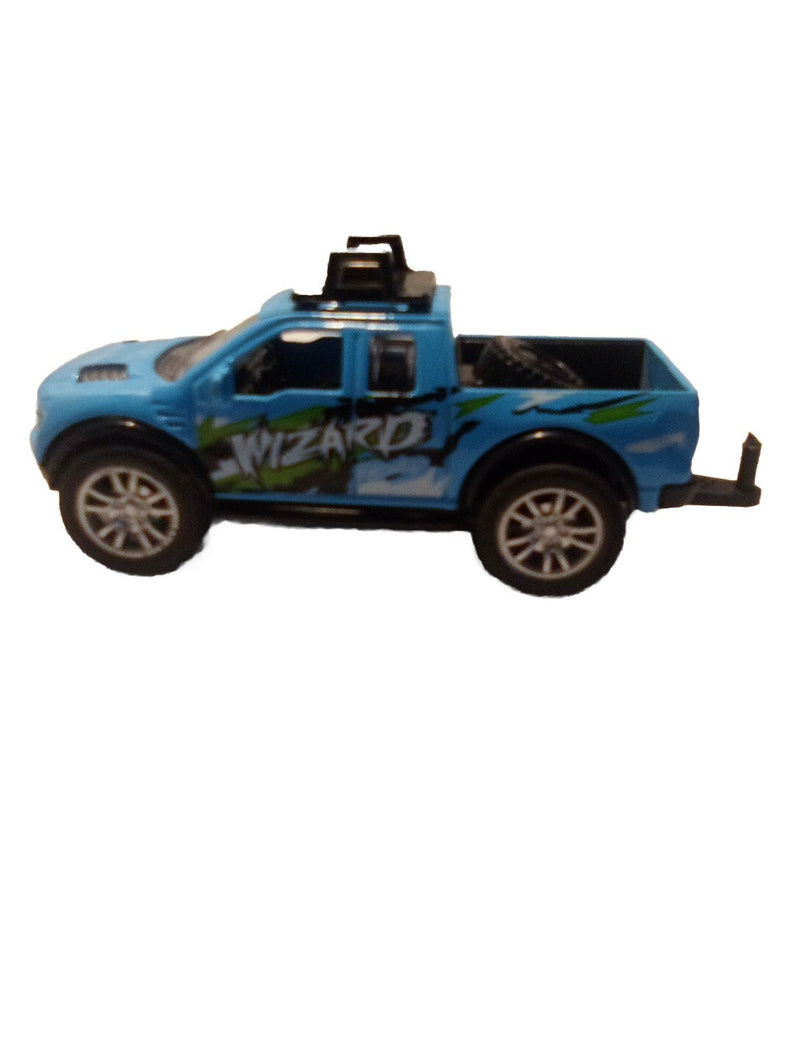 Small Metal Racing Truck Toy with Free Moving Parts 4x1.5x1.5 Inches Made in China
