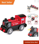 Hape Battery-Operated Train Set with Illuminated Engine - Ideal Present for Children
