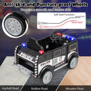 Ride-On Police Car for Kids with 3 Speed Settings, Megaphone, Music, FM Radio, and Flashing Lights