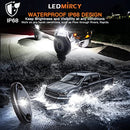LEDMIRCY White LED Rock Lights - Set of 2 for Off-Road Vehicles, Trucks, Boats, ATVs, SUVs