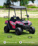 ELEMARA 24V Two-Seater Ride-On Car for Kids with Sun Shade and Dump Bed