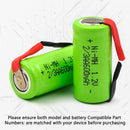 8-Pack 1.2V 600mAh Ni-MH 2/3AA Rechargeable Batteries with Tabs
