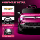 OROFULL 24V Pink Chevrolet Electric Ride-On Car with LED Lights and MP3 Connectivity