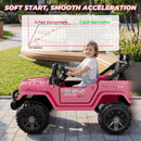 12V Electric Pink Ride-On Car for Toddlers with Parental Remote Control