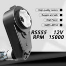 Set of 2 12V 15000RPM Motors with Steel Gearbox for Kids Electric Cars