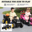 12V Electric Tractor for Kids with Trailer - Ride-On Toy for Toddlers