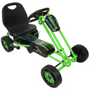 Green Rocket Pedal Go Kart with Ergonomic Adjustable Seat and Precision Steering