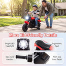 6V Children's Motorcycle featuring Removable Training Wheels, Sound Horn, Music, and Treaded Tires