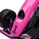 Pink 24V Electric Drift Go Kart for Kids Ages 8-12 with Dual Speed Options