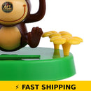 Solar-Powered Dancing Monkey Bobblehead for Car Decor