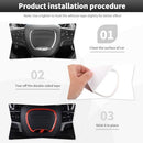B-Style Red Central Control Steering Button Frame for Car Interior Enhancements