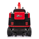 Dual Function 12V 360° Red Kids Ride-On Excavator with Remote Control