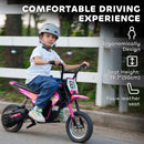 Kids Electric Off-Road Motorcycle, 24V 250W Power, 9.9 MPH, 12-Inch Tires, Rear Suspension