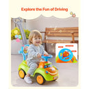 KFFKFF 3-in-1 Ride-On Push Car for Toddlers Aged 19-36 Months with Safety Guardrail