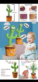Interactive Plush Cactus Toy with Dance, Song, and Glow Features