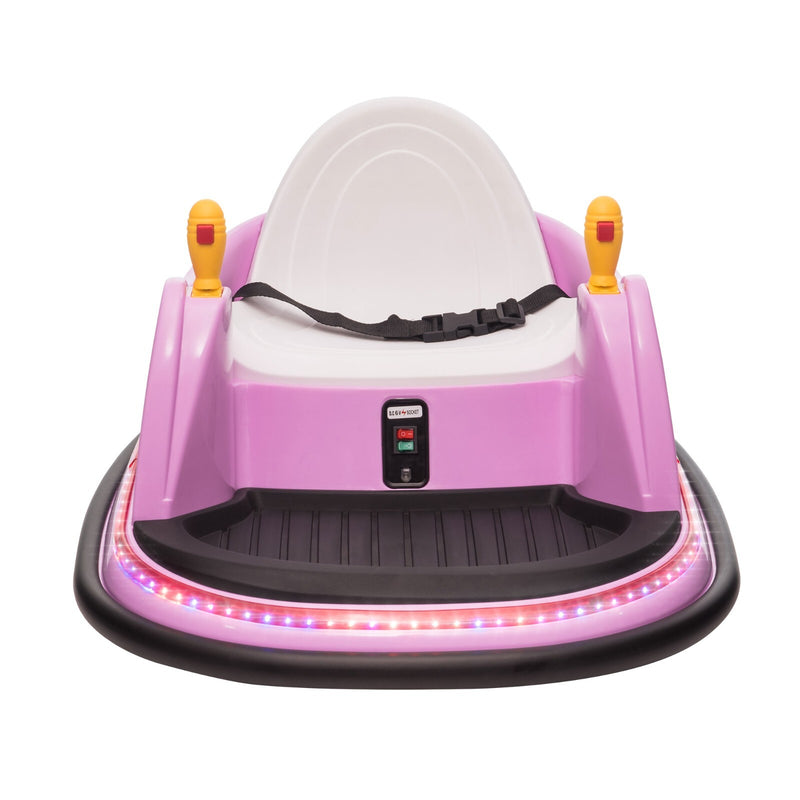 6V Kids Ride-On Bumper Car with Remote Control, 360° Spin and Flashing Lights for Toddlers