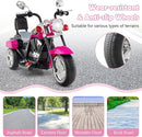 Charming 6V Kids' Chopper Motorcycle with Horn & Headlight in Rose Red