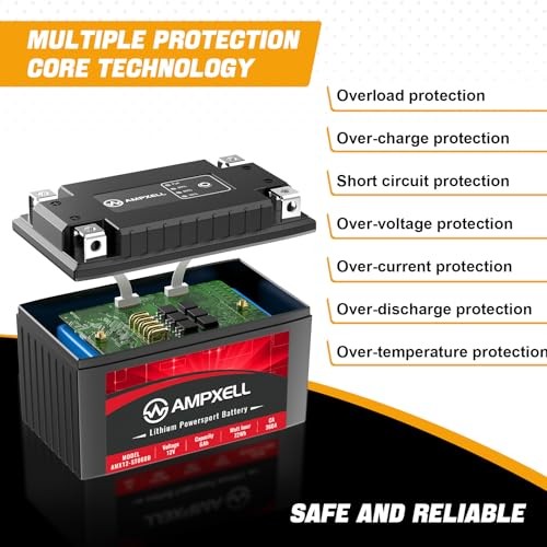 12V 6Ah 360A Lithium Motorcycle Battery YTZ14S YTZ14S-BS Compatible