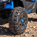 Blue 24V Dual Seat Ride-On Truck for Older Kids with Remote Control